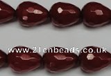 CCN2141 15.5 inches 12*16mm faceted teardrop candy jade beads