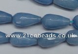 CCN2144 15.5 inches 10*20mm faceted teardrop candy jade beads