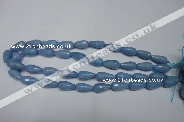 CCN2144 15.5 inches 10*20mm faceted teardrop candy jade beads