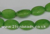 CCN216 15.5 inches 10*14mm faceted oval candy jade beads