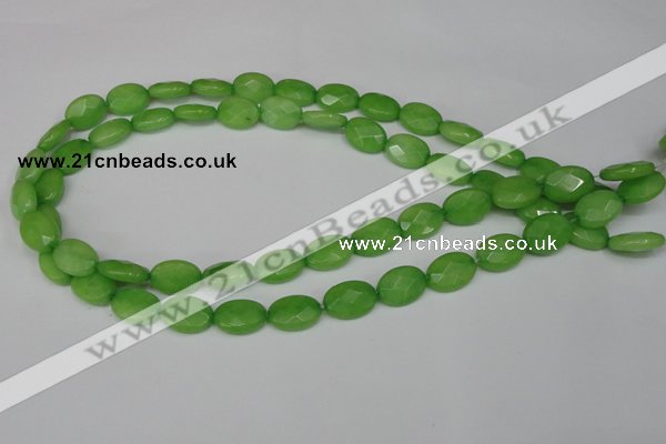 CCN216 15.5 inches 10*14mm faceted oval candy jade beads