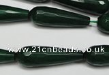 CCN2163 15.5 inches 10*30mm faceted teardrop candy jade beads