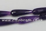 CCN2171 15.5 inches 8*25mm faceted teardrop candy jade beads