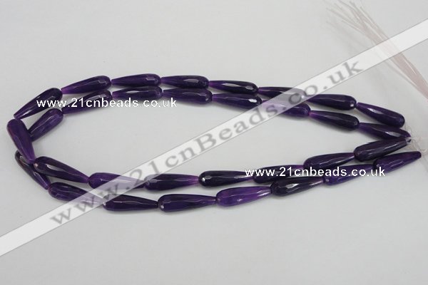 CCN2171 15.5 inches 8*25mm faceted teardrop candy jade beads