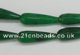 CCN2174 15.5 inches 8*25mm faceted teardrop candy jade beads