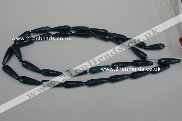 CCN2175 15.5 inches 8*25mm faceted teardrop candy jade beads