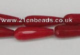 CCN2178 15.5 inches 8*25mm faceted teardrop candy jade beads