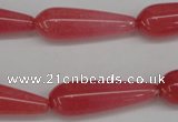 CCN2185 15.5 inches 10*30mm teardrop candy jade beads