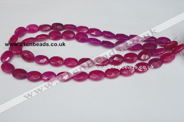 CCN220 15.5 inches 12*16mm faceted oval candy jade beads