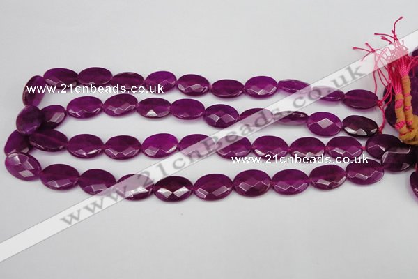 CCN2205 15.5 inches 13*18mm faceted oval candy jade beads