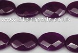 CCN2206 15.5 inches 13*18mm faceted oval candy jade beads