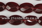 CCN2207 15.5 inches 13*18mm faceted oval candy jade beads