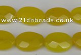 CCN2208 15.5 inches 13*18mm faceted oval candy jade beads