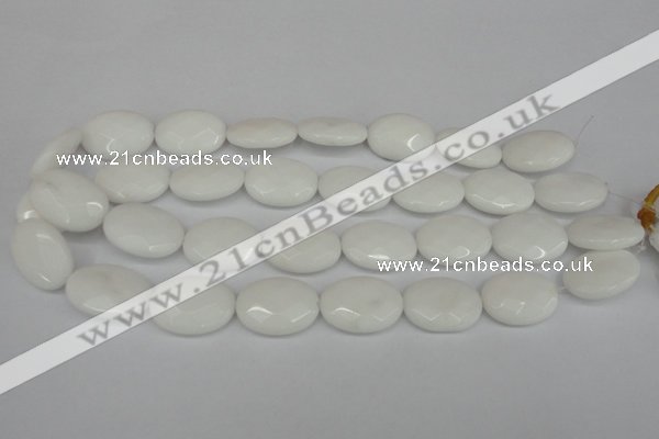 CCN2220 15.5 inches 18*25mm faceted oval candy jade beads