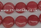 CCN2238 15.5 inches 14mm faceted coin candy jade beads wholesale