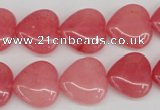 CCN2240 15.5 inches 15*15mm heart candy jade beads wholesale