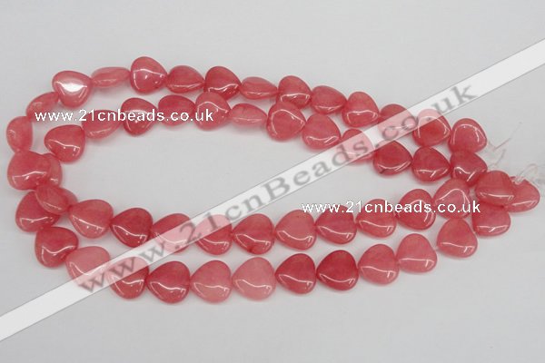 CCN2240 15.5 inches 15*15mm heart candy jade beads wholesale