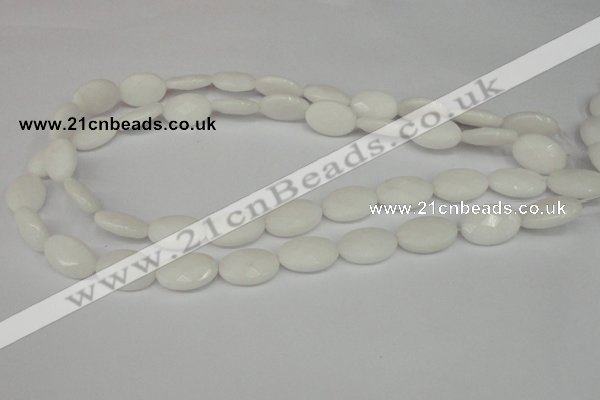 CCN225 15.5 inches 12*18mm faceted oval candy jade beads