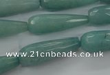 CCN2250 15.5 inches 10*30mm faceted teardrop candy jade beads