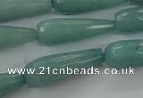 CCN2250 15.5 inches 10*30mm faceted teardrop candy jade beads