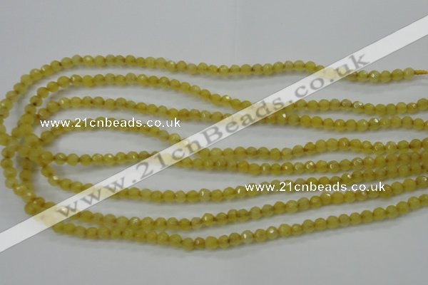 CCN2253 15.5 inches 4mm faceted round candy jade beads wholesale