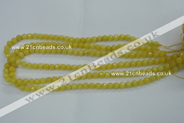 CCN2254 15.5 inches 6mm faceted round candy jade beads wholesale