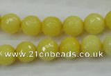 CCN2256 15.5 inches 10mm faceted round candy jade beads wholesale