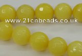 CCN2257 15.5 inches 12mm faceted round candy jade beads wholesale