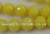 CCN2258 15.5 inches 14mm faceted round candy jade beads wholesale