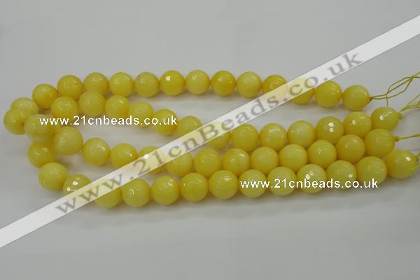 CCN2258 15.5 inches 14mm faceted round candy jade beads wholesale