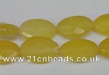 CCN226 15.5 inches 12*18mm faceted oval candy jade beads