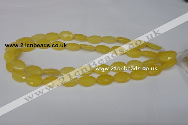 CCN226 15.5 inches 12*18mm faceted oval candy jade beads