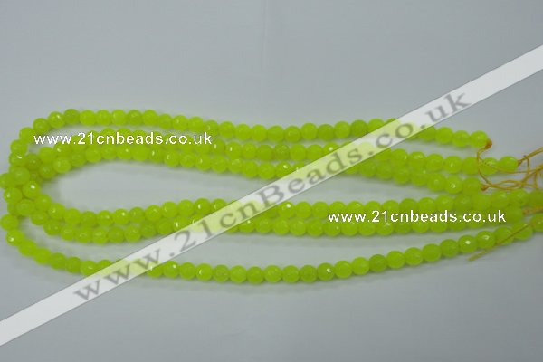 CCN2262 15.5 inches 6mm faceted round candy jade beads wholesale