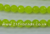 CCN2263 15.5 inches 8mm faceted round candy jade beads wholesale