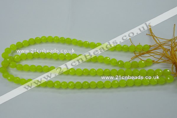 CCN2263 15.5 inches 8mm faceted round candy jade beads wholesale