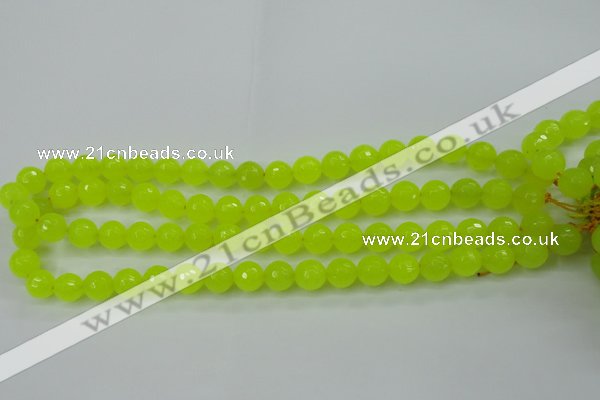 CCN2264 15.5 inches 10mm faceted round candy jade beads wholesale