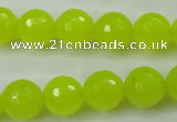 CCN2266 15.5 inches 14mm faceted round candy jade beads wholesale