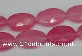 CCN227 15.5 inches 12*18mm faceted oval candy jade beads