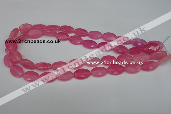 CCN227 15.5 inches 12*18mm faceted oval candy jade beads