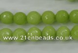 CCN2273 15.5 inches 10mm faceted round candy jade beads wholesale