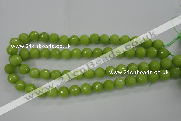 CCN2274 15.5 inches 12mm faceted round candy jade beads wholesale