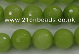 CCN2275 15.5 inches 14mm faceted round candy jade beads wholesale