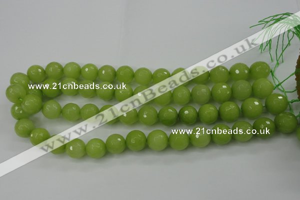 CCN2275 15.5 inches 14mm faceted round candy jade beads wholesale