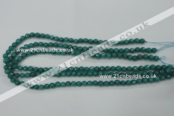 CCN2279 15.5 inches 6mm faceted round candy jade beads wholesale