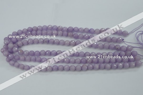 CCN2288 15.5 inches 8mm faceted round candy jade beads wholesale