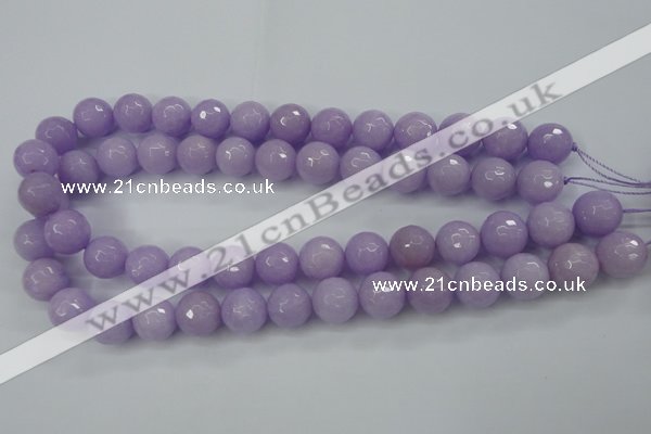 CCN2290 15.5 inches 12mm faceted round candy jade beads wholesale