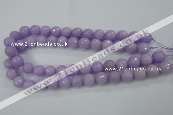 CCN2291 15.5 inches 14mm faceted round candy jade beads wholesale