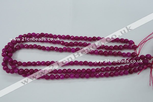 CCN2293 15.5 inches 4mm faceted round candy jade beads wholesale