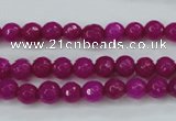 CCN2294 15.5 inches 6mm faceted round candy jade beads wholesale