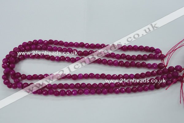 CCN2294 15.5 inches 6mm faceted round candy jade beads wholesale